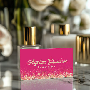Shimmering Gold Beauty Expert Damask Pink Card