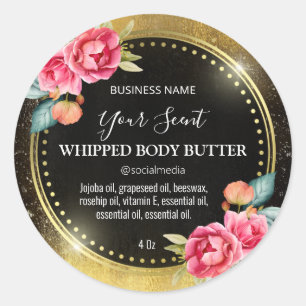 Shimmering Gold Ink Vintage Body Butter Labels