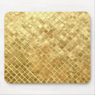 shimmering gold tile mouse pad