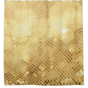 Shimmering Gold Waves: Mosaic Texture