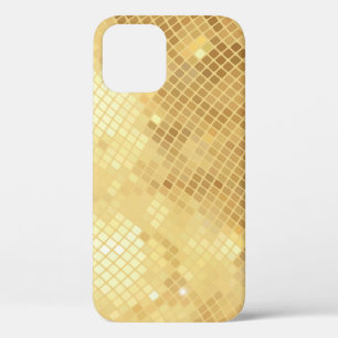 Shimmering Gold Waves: Mosaic Texture iPhone 12 Case