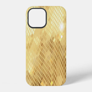 Shimmering Gold Waves: Mosaic Texture iPhone 12 Case