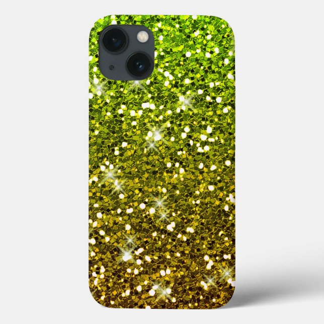Shimmering Light Green Gold Glitters Case-Mate iPhone Case (Back)