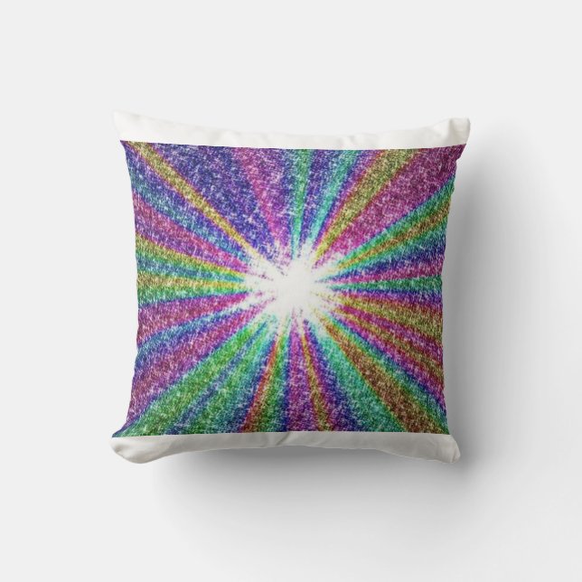 Shimmering lights polyester throw pillow. pillow (Front)