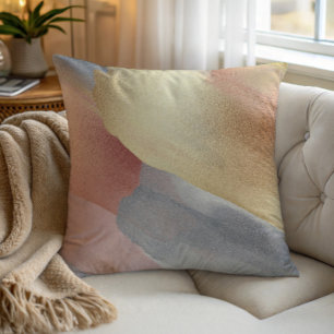 Shimmering look brushstrokes throw pillow