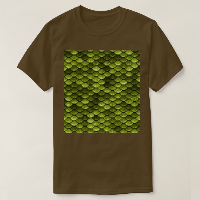 Shimmering Mermaid Scale Textured Seamless Pattern T-Shirt (Design Front)