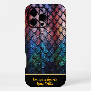 Shimmering multicolored snakeskin in natural light iPhone 16 pro max case