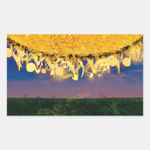 Shimmering Notes of Gold Sticker