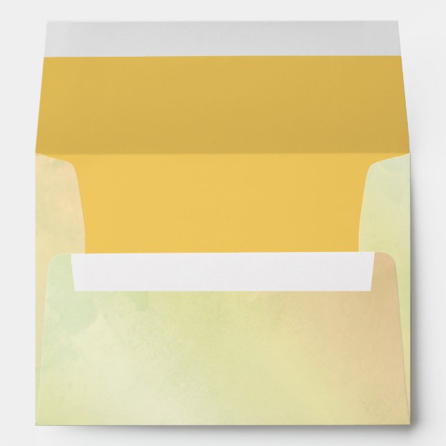 Shimmering Ombre Wedding Pre Addressed Envelopes (Back (Bottom))