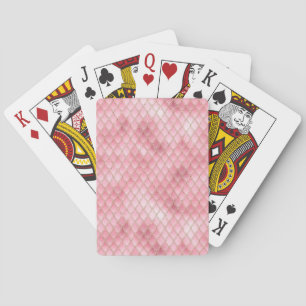 Shimmering Pale Pink & Gold Glitter Dragon Scales Playing Cards