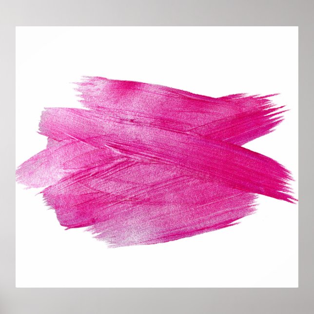 Shimmering Pink Foil: Watercolor Abstract Poster (Front)