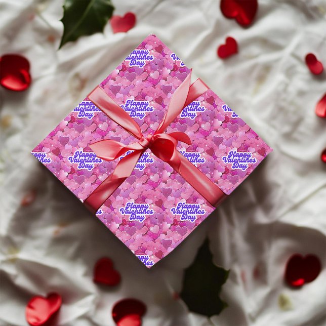 Shimmering Pink Hearts Wrapping Paper (Creator Uploaded)