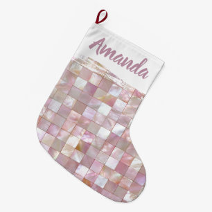 Shimmering Pink Stocking Christmas Stocking