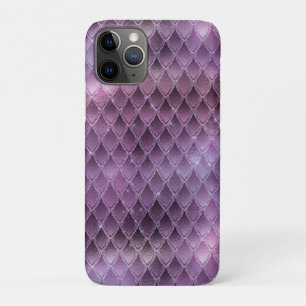 Shimmering Purple Ombre & Glitter Dragon Scales iPhone 11 Pro Case