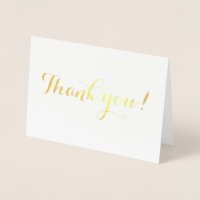 Shimmering Real Gold Thank you Typography Wedding
