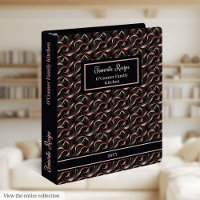 Shimmering Rose Gold & Black Memory Binder Elegant