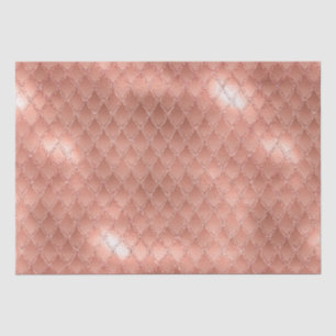 Shimmering Rose Gold Glitter Dragon Scales Tissue Paper