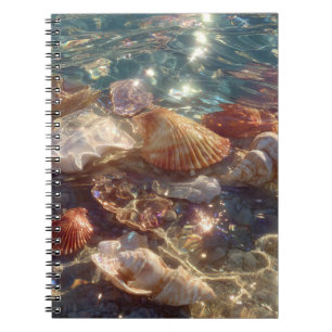 Shimmering Seashells Underwater Notebook