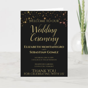 Shimmering Sparkles Wedding Program