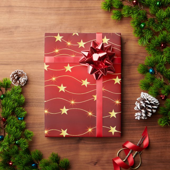 Shimmering Starlight Christmas Wrapping Paper (Holiday Gift)