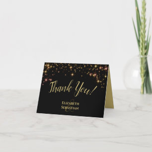 Shimmering Stars Wedding Thank You Card