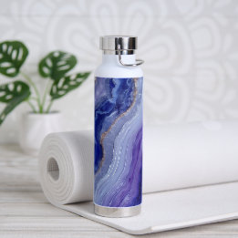 Shimmering Tanzanite Crystal Water Bottle