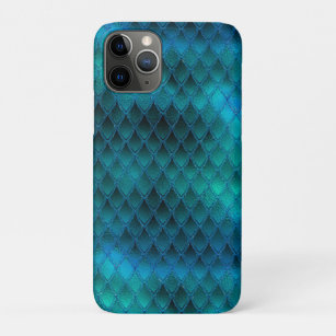Shimmering Teal & Glitter Dragon Scales Case-Mate iPhone Case