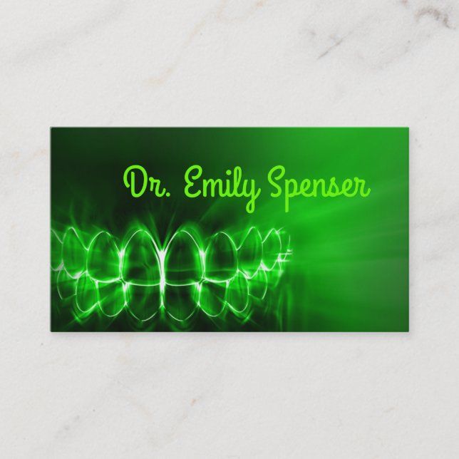 Shimmering Teeth Smile Dental Care Green Card (Front)