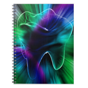 Shimmering Tooth Design Dentist Notebook