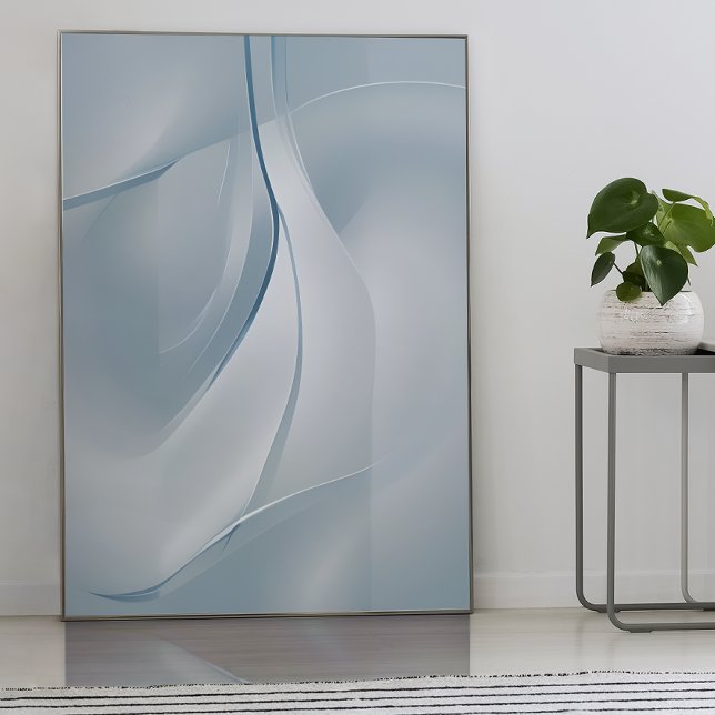 "Shimmering Tranquillity" | Blue Tones Abstract Ar Poster (Creator Uploaded)