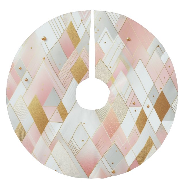Shimmering Triangle Spectra Brushed Polyester Tree Skirt (Front)