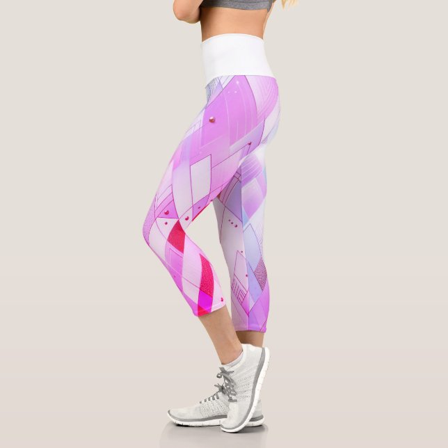 Shimmering Triangle Spectra Capri Leggings (Left)