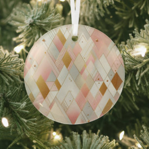 Shimmering Triangle Spectra Glass Ornament