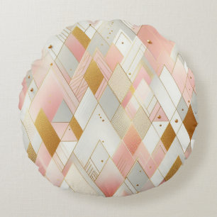 Shimmering Triangle Spectra Round Pillow