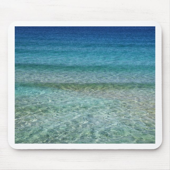 Shimmering Water Green and Blue Mouse Pad (Front)