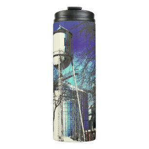 Shimmering Water Tower Thermal Tumbler