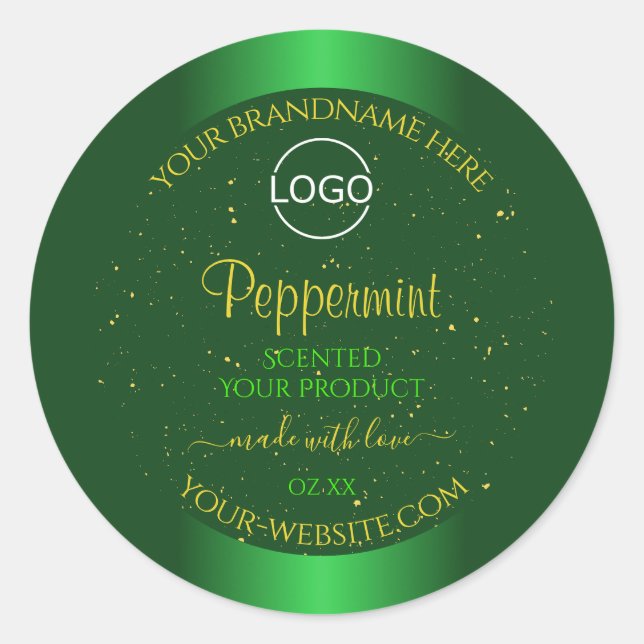 Shimmery Green Produit Étiquette Parties scintilla (Devant)