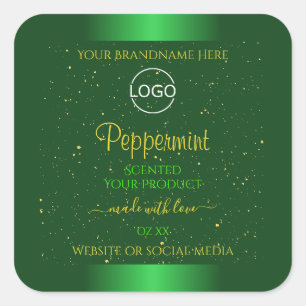 Shimmery Green Produit Étiquette Parties scintilla