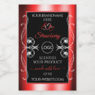 Shimmery Jewels Ruby Red Black Product Labels Logo