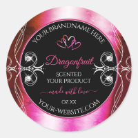 Shimmery Pink Black Produit Étiquettes Diamonds Co