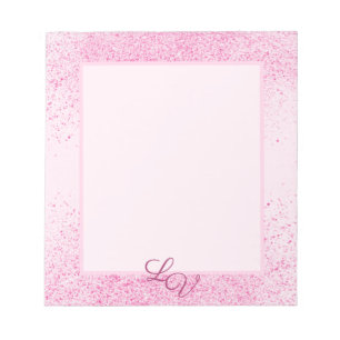 Shimmery Pink Glitter Dust Notepad
