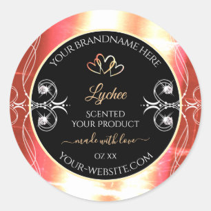 Shimmery Rose Gold Produit Étiquettes Diamants Noi