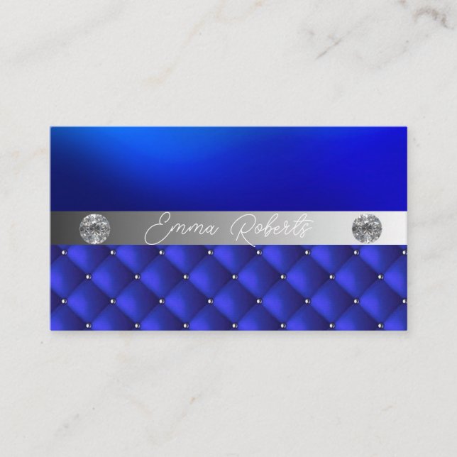 Shimmery Silver Sparkle Glitter Diamonds Business  Business Card (Front)