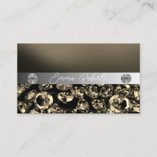 Shimmery Silver Sparkle Glitter Diamonds Business  Card