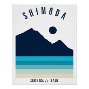 Shimoda Shizuoka Japan Retro Vintage Beach Poster