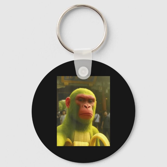 Shimpanzini bananini monkey meme italian brainrot  keychain (Front)