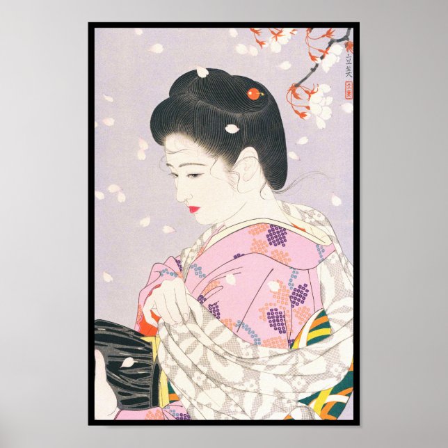 Shimura Tatsumi Five Figures of Modern Beauties Poster (Front)