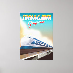 Shinagawa Japan travel poster. Canvas Print