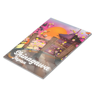Shinagawa Japanese travel poster Notepad