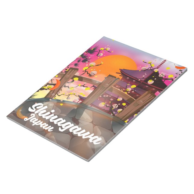 Shinagawa Japanese travel poster Notepad (Angled)